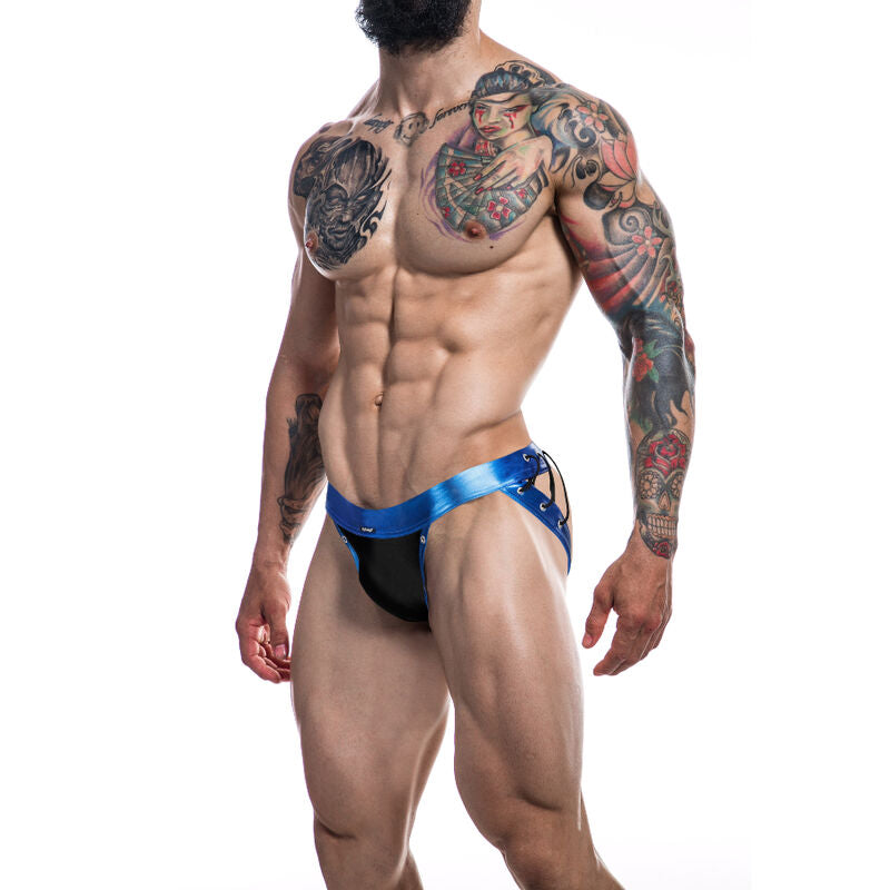 CUT4MEN - JOCKSTRAP DESIRE BLU IN SIMILPELLE XL