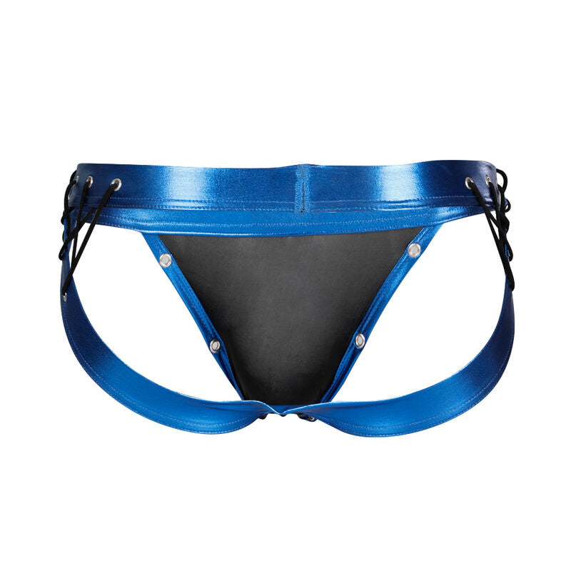 CUT4MEN - JOCKSTRAP DESIRE BLU IN SIMILPELLE XL