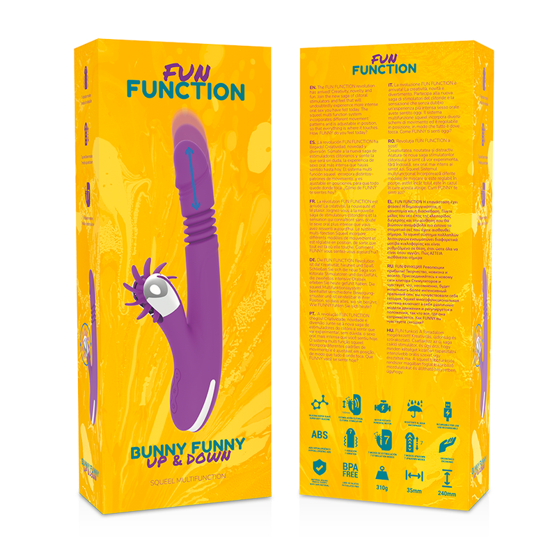 Vibratore clitorideo Bunny Funny Up and Down 2.0 - 24 cm - FUNZIONE DIVERTENTE