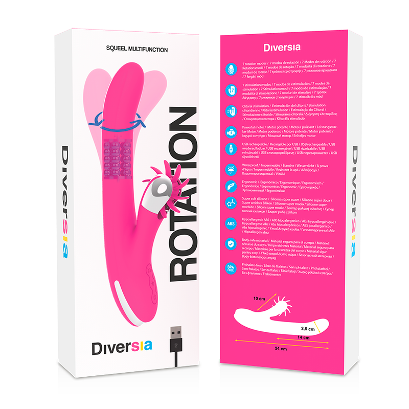 Vibratore Rabbit Bunny Rotation - 24 cm - DIVERSIA