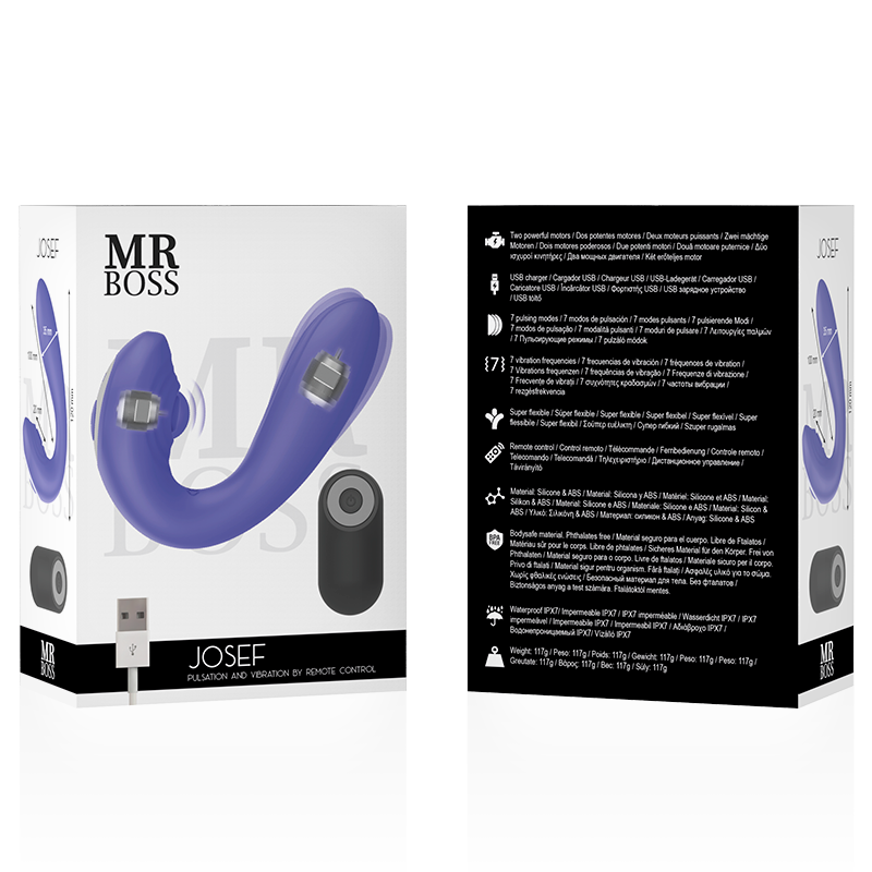 MR BOSS - JOSEF TELECOMANDO A PULSAZIONE E VIBRAZIONE PER COPPIE