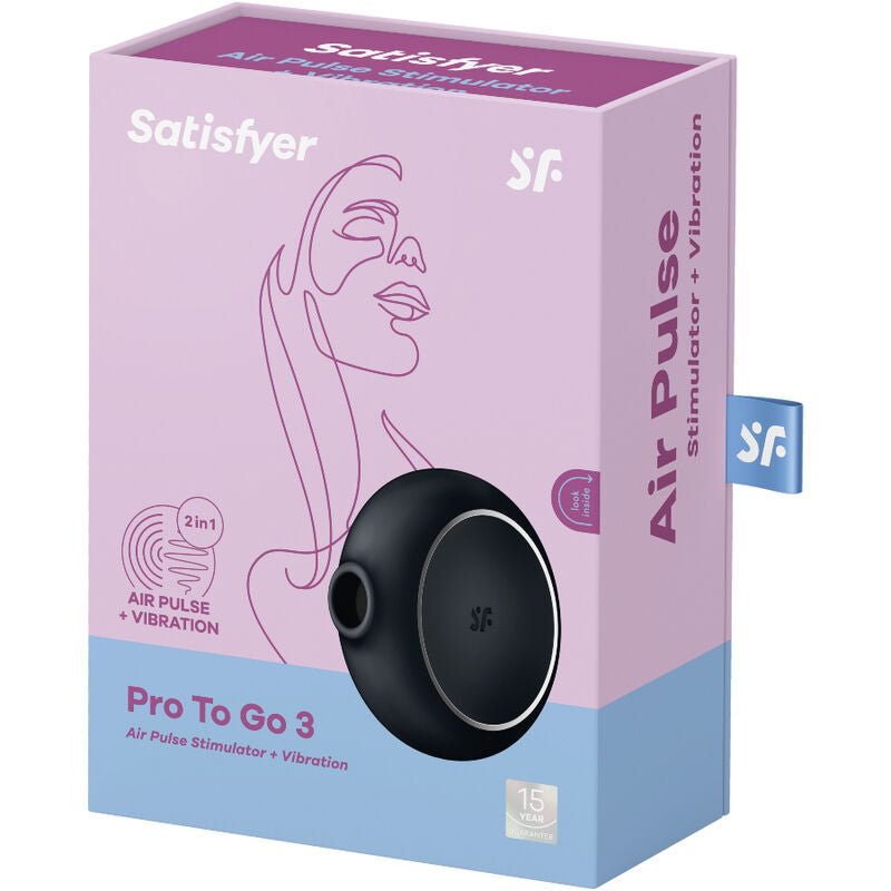 SATISFYER - PRO TO GO 3 DOPPIO STIMOLATORE E VIBRATORE A IMPULSI D'ARIA BLU