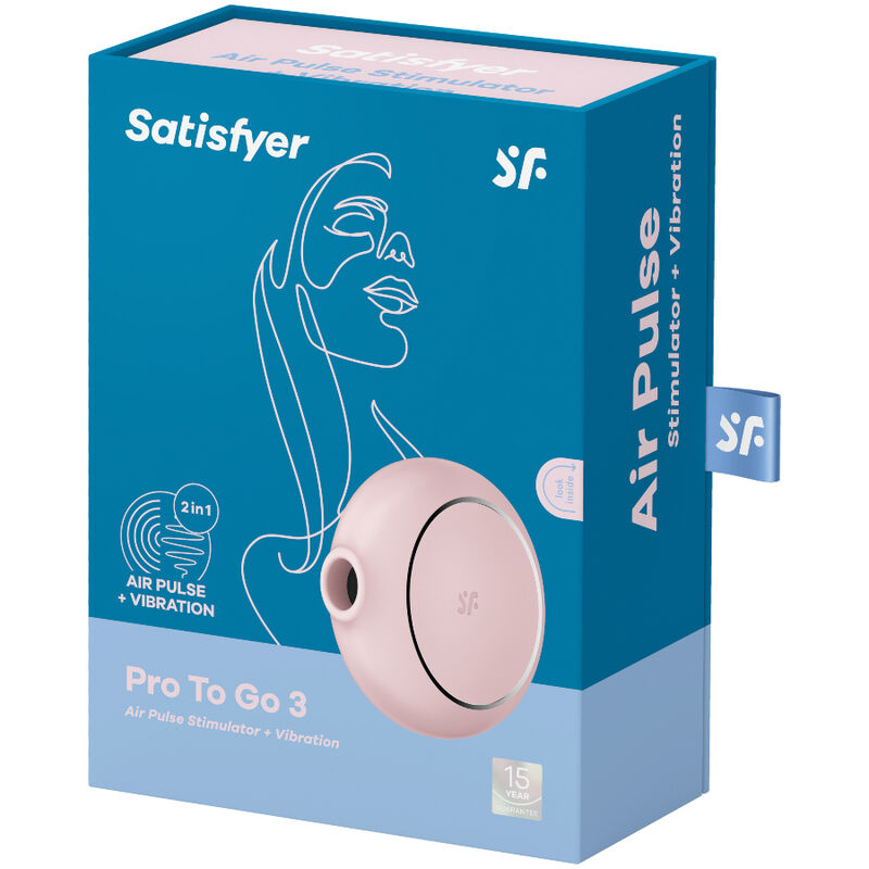 SATISFYER - PRO TO GO 3 DOPPIO STIMOLATORE E VIBRATORE A IMPULSI D'ARIA BLU