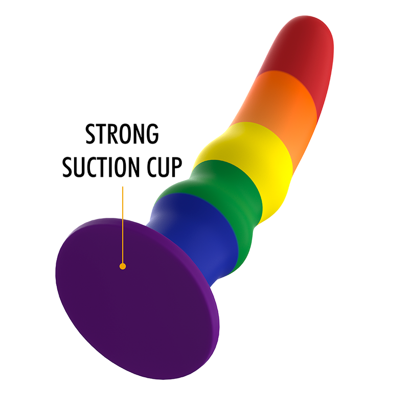 Dildo vibrante in silicone Kuno Pride 15,5 cm × 4 cm – MITOLOGIA