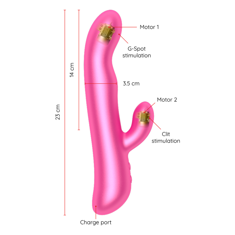 Oslo Vibration &amp; Rotation Rabbit – Controllato tramite app – ONINDER