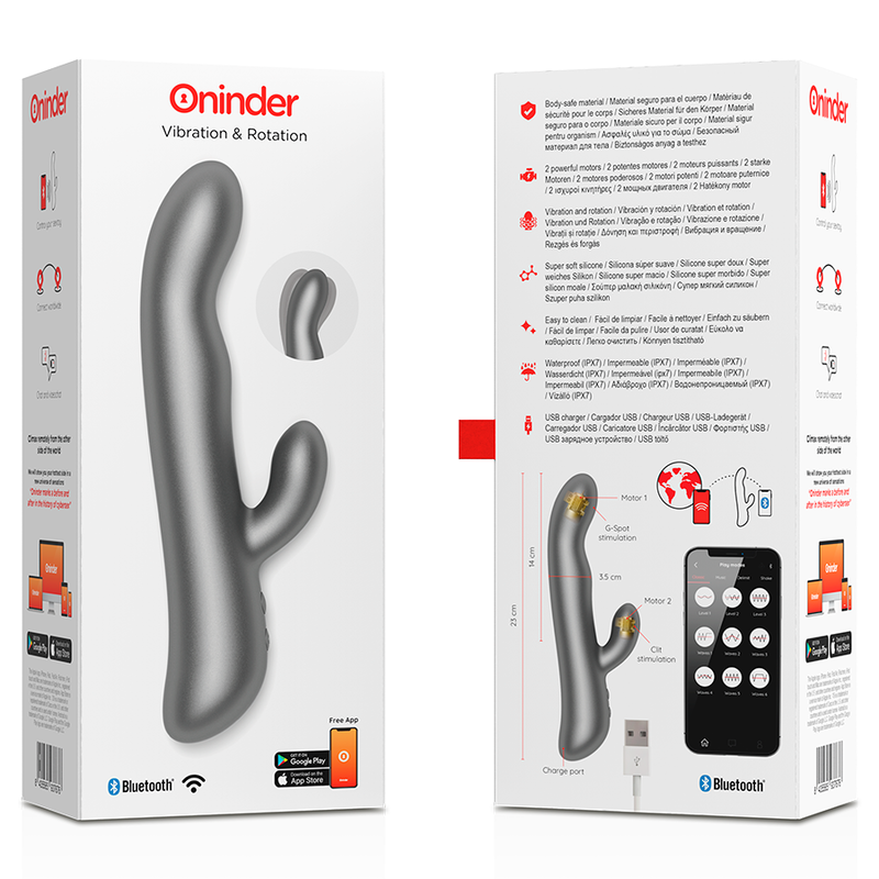 Oslo Vibration &amp; Rotation Rabbit – Controllato tramite app – ONINDER