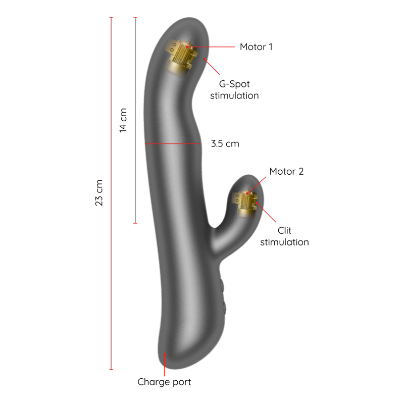 Oslo Vibration &amp; Rotation Rabbit – Controllato tramite app – ONINDER