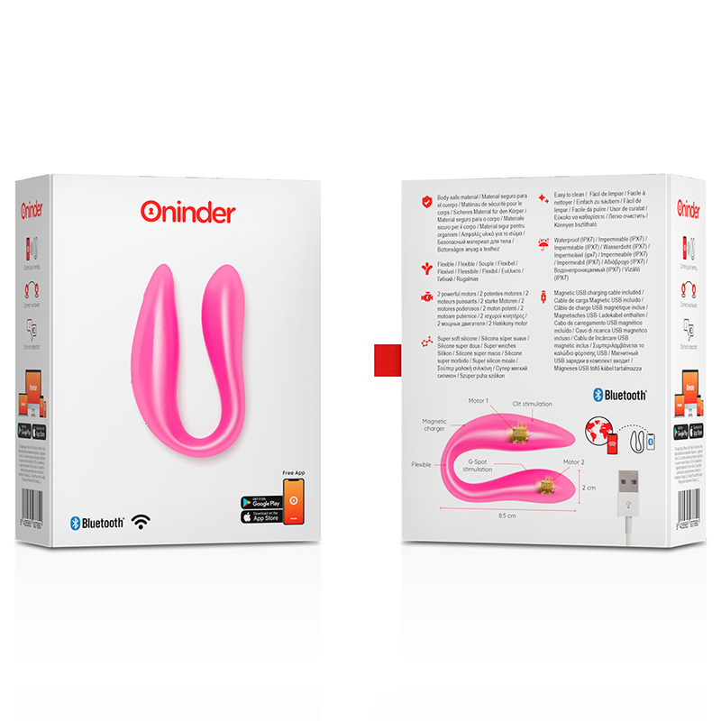 Vibratore per coppie Lisboa – Controllato tramite app, doppia stimolazione, IPX7 – ONINDER