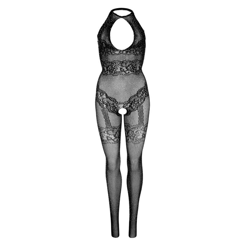 LEG AVENUE - BODYSTOCKING A RETE SENZA CUCITURE TAGLIA UNICA - NERO