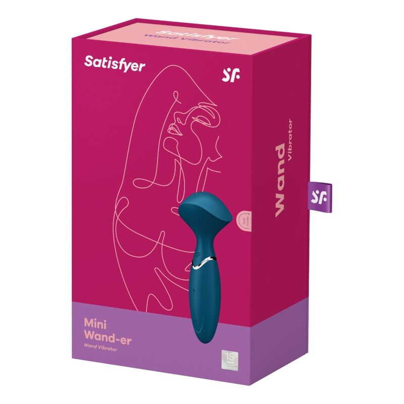 Mini Wand-er – Grigio – 6,3 pollici – 12 modalità – Satisfyer
