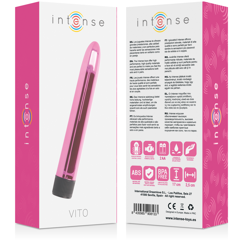 Vibratore INTENSE Vito Rosa | 17 cm x 2,5 cm | ABS