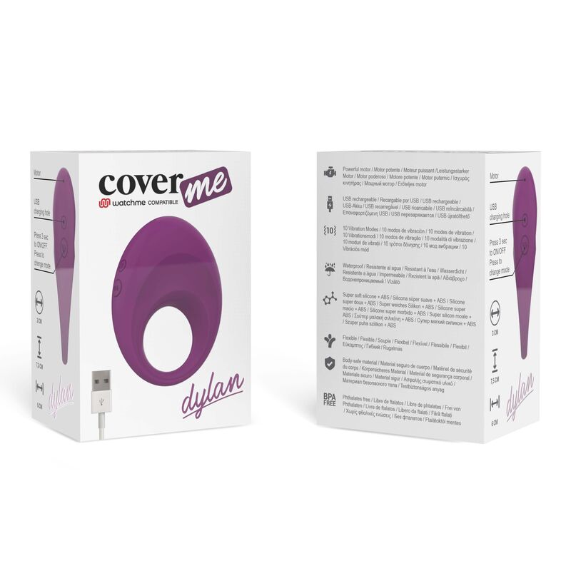 Anello vibrante ricaricabile Dylan – Compatibile con Watchme – COVERME