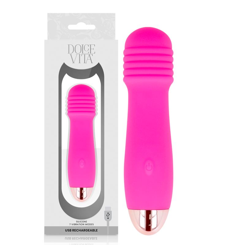 Tre vibratori ricaricabili - 12,2 cm - 7 modalità - Rosa - Dolce Vita