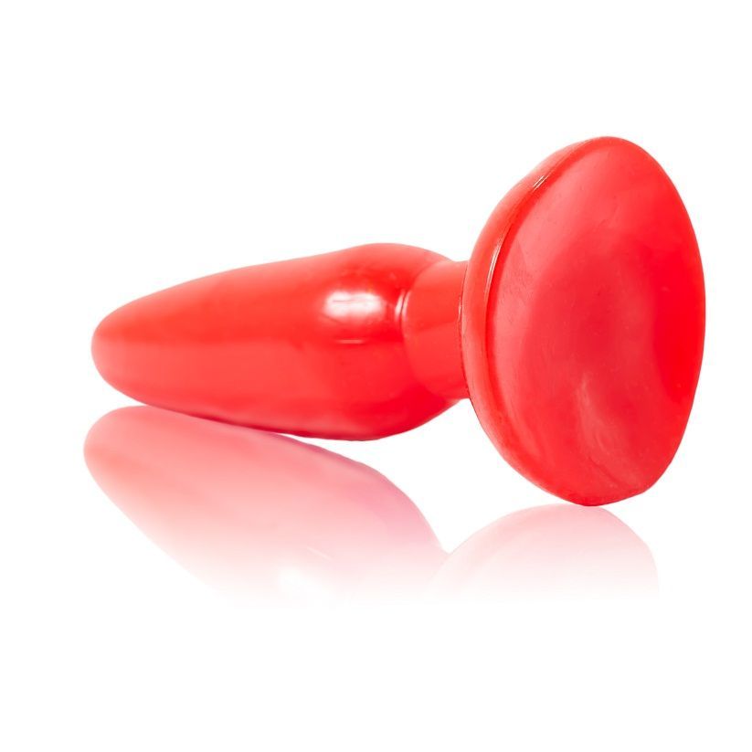 Piccolo plug anale rosso con ventosa | 15 cm x 4 cm | BAILE