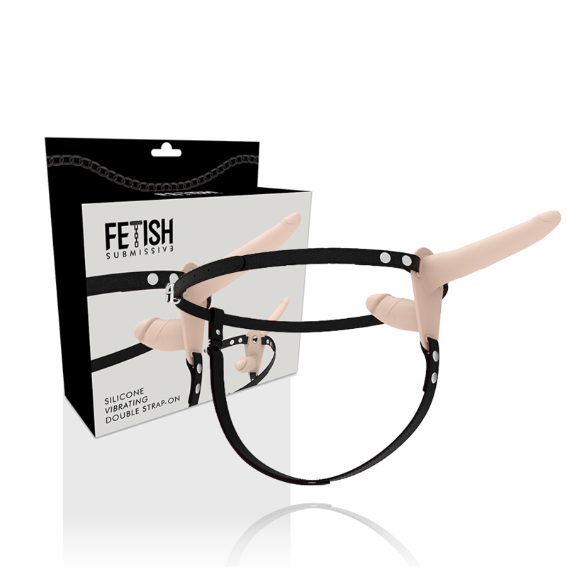 Vibratore con doppia penetrazione e inclinazione verso l'alto | 15,0 cm + 8,0 cm | Fetish Submissive