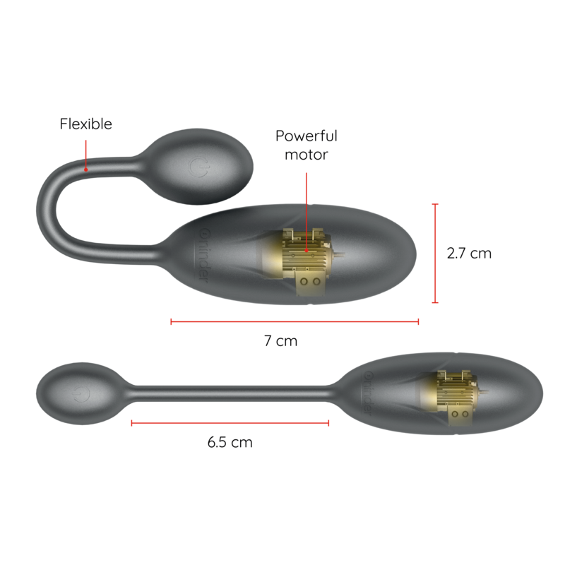 ONINDER - DENVER VIBRATING EGG NERO 7 X 2,7 CM APP GRATUITA