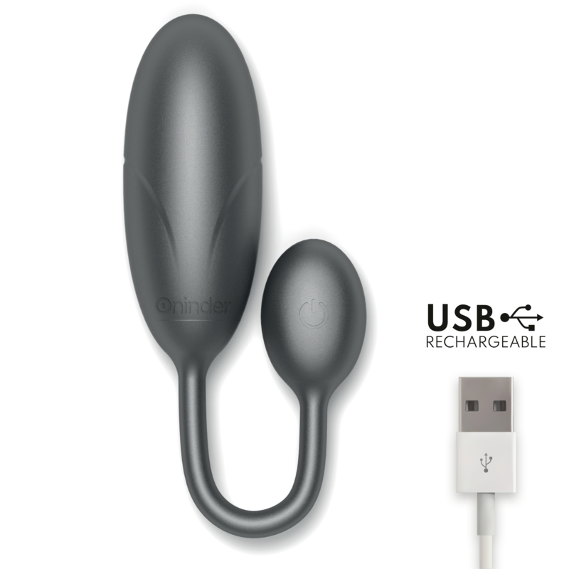 ONINDER - DENVER VIBRATING EGG NERO 7 X 2,7 CM APP GRATUITA