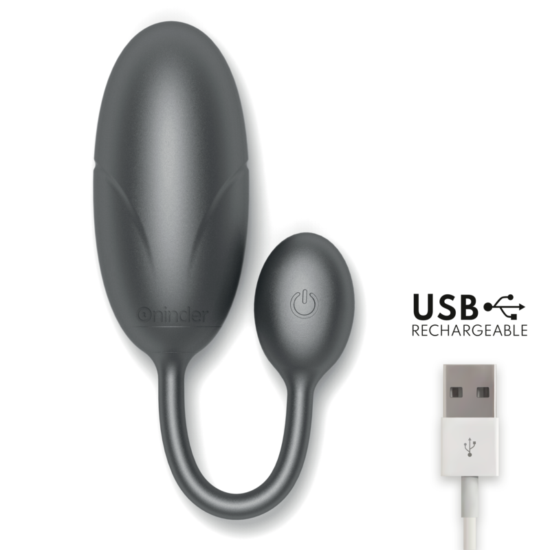 ONINDER - TOKYO UOVO VIBRANTE NERO 7,5 X 3,2 CM APP GRATUITA