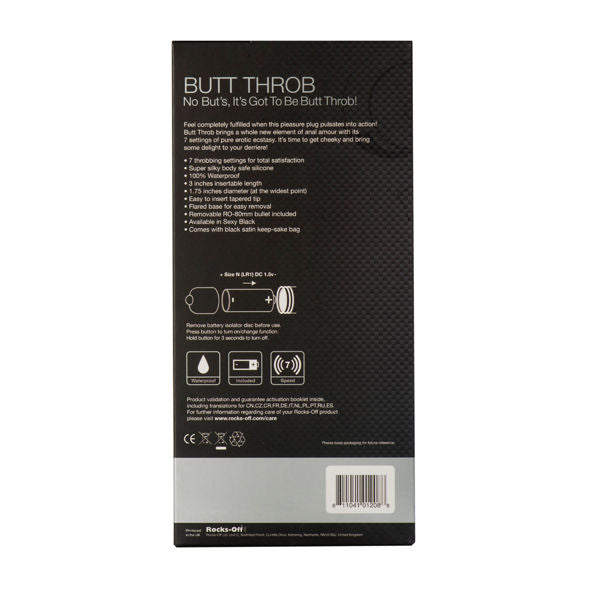 ROCKS-OFF - STIMOLATORE P-POINT BUTT THROB 7 VELOCITÀ NERO 
