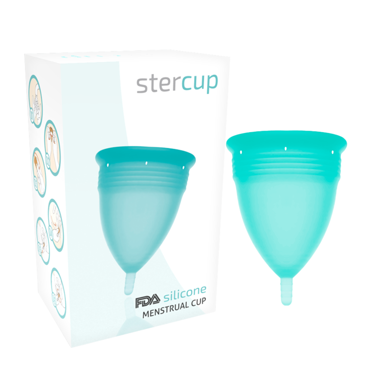 Coppetta mestruale in silicone FDA color acquamarina – Taglia S (15 ml) | STERCUP