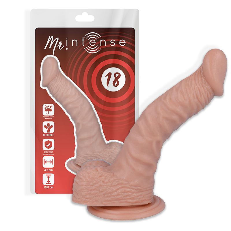 Dildo realistico 19,8 cm x 3,2 cm con palline – MR INTENSE