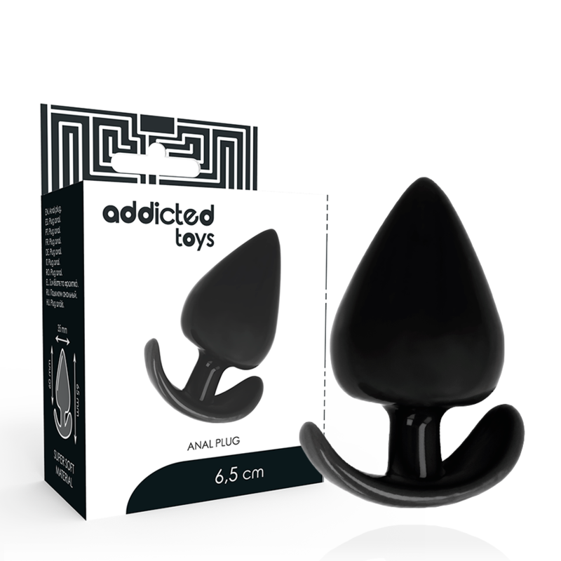 Plug anale 6,5 cm x 3,5 cm TPR sicuro per il corpo
