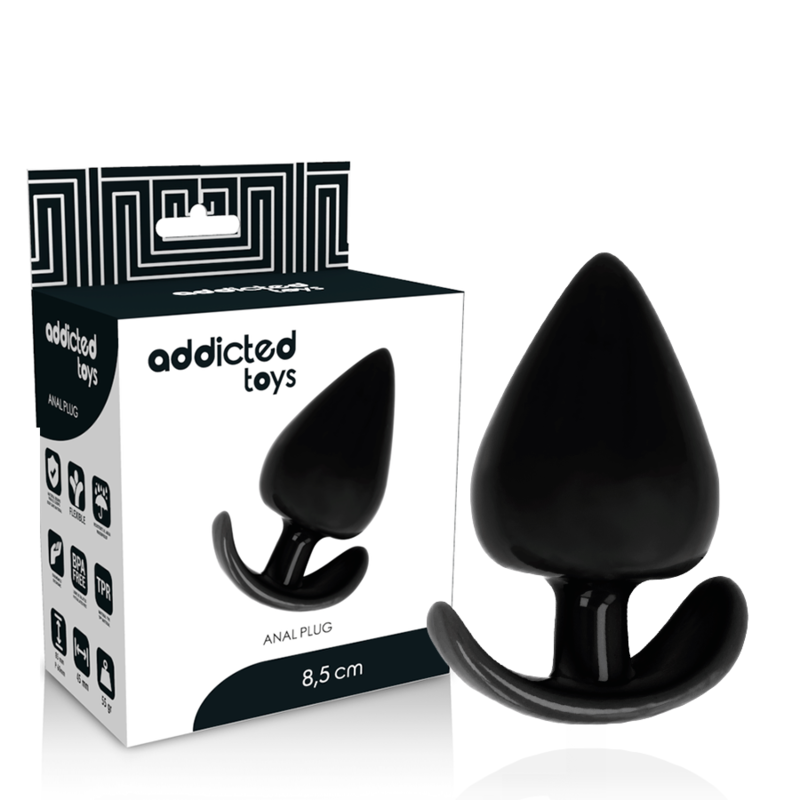 Plug anale nero 8,5 cm x 4,5 cm