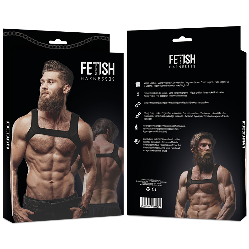 ATTEGGIAMENTO SOTTOMESSA FETISH - IMBRACATURA IN NEOPRENE PER UOMO TAGLIA M