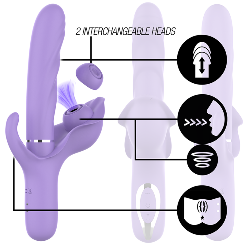 Vibratore multifunzione Billie - Su e giù, aspirazione, pulsazione - INTENSO