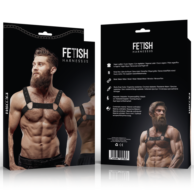 ATTEGGIAMENTO SOTTOMESSA FETISH - IMBRACATURA SPORTIVA REGOLABILE IN NEOPRENE PER UOMO