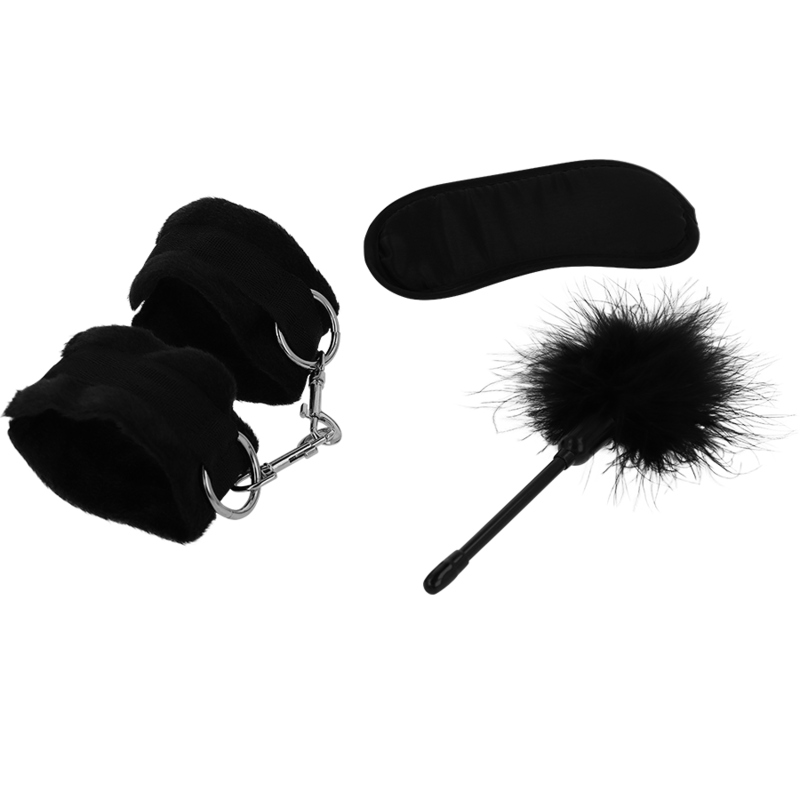 INTENSO - SET DA GIOCO EROTICO FETISH 2 CON MANETTE, MASCHERA CIECA E SOLLETICO