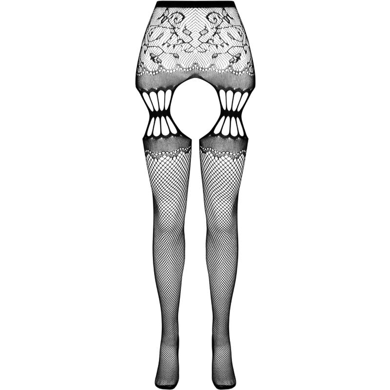 PASSION - S027 CALZE BIANCHE CON GIARRETTIERA TAGLIA UNICA
