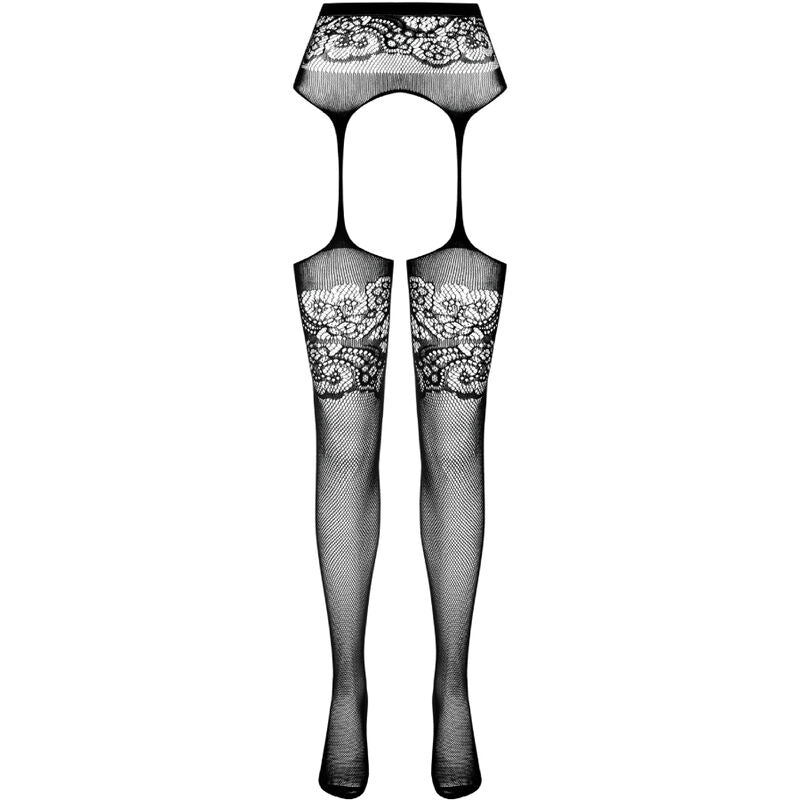 PASSION - S029 CALZE BIANCHE CON GIARRETTIERA TAGLIA UNICA