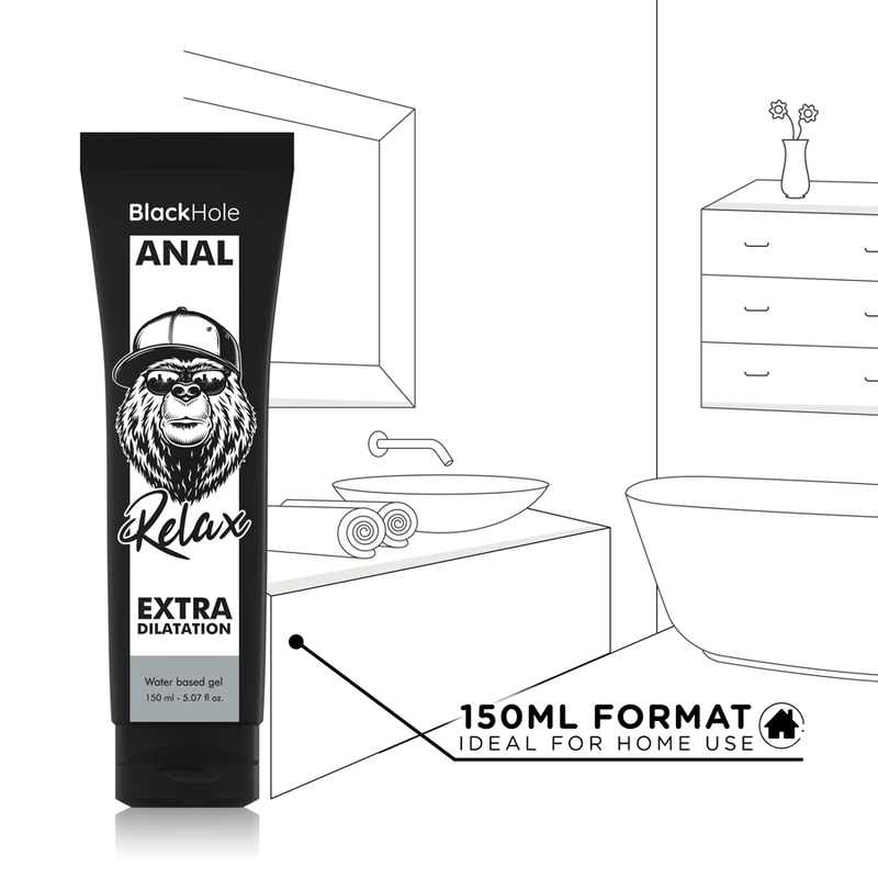 Gel dilatatore anale a base d'acqua | 150 ml | BLACK HOLE