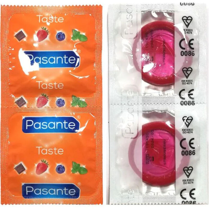 PASANTE - PRESERVATIVI GUSTO FRAGOLA BUSTINA 144 UNITÀ