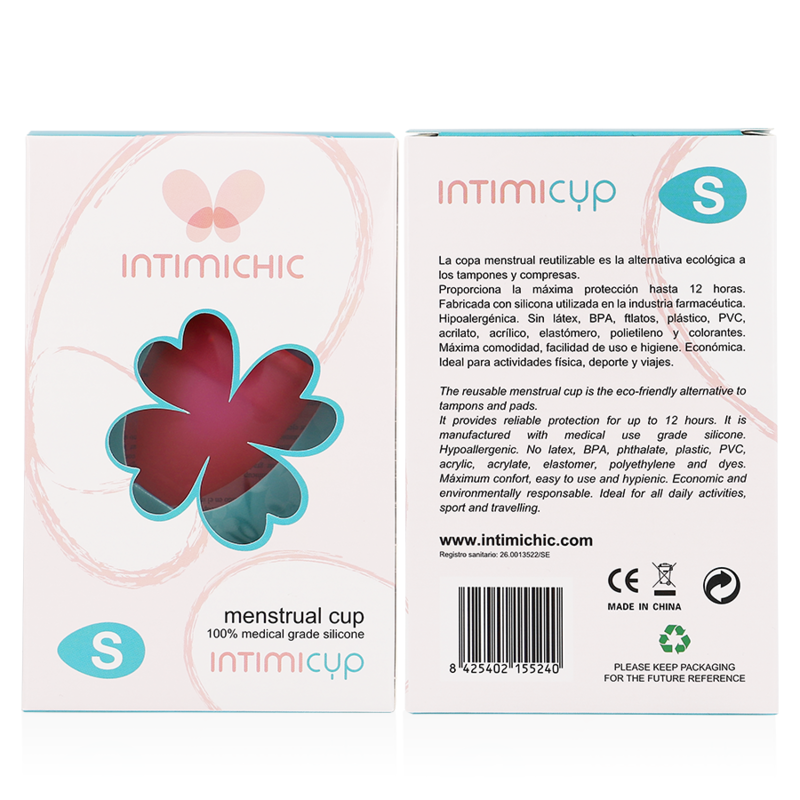 Coppetta mestruale taglia S | Silicone di grado medico | INTIMICHIC