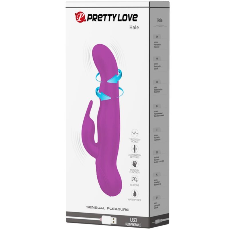 Vibratore rotante Highgrade Hale Lilla | 23,1 cm x 3,7 cm | PRETTY LOVE