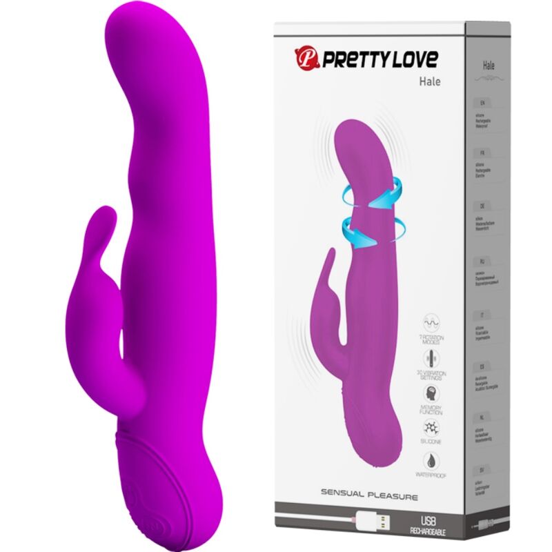 Vibratore rotante Highgrade Hale Lilla | 23,1 cm x 3,7 cm | PRETTY LOVE