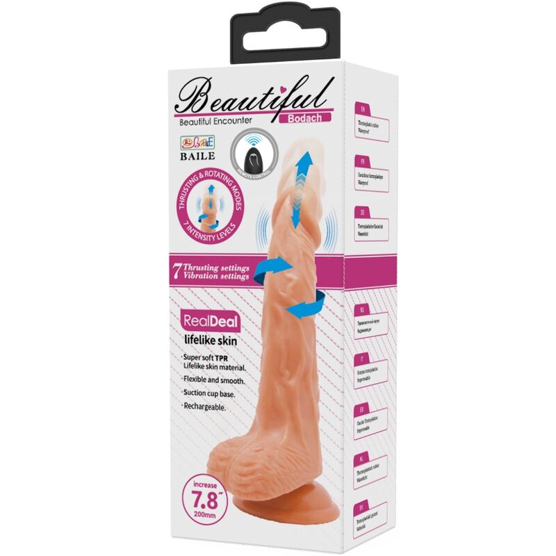 BAILE - BODACH VIBRATORE REALISTICO CON VENTOSA TELECOMANDATA