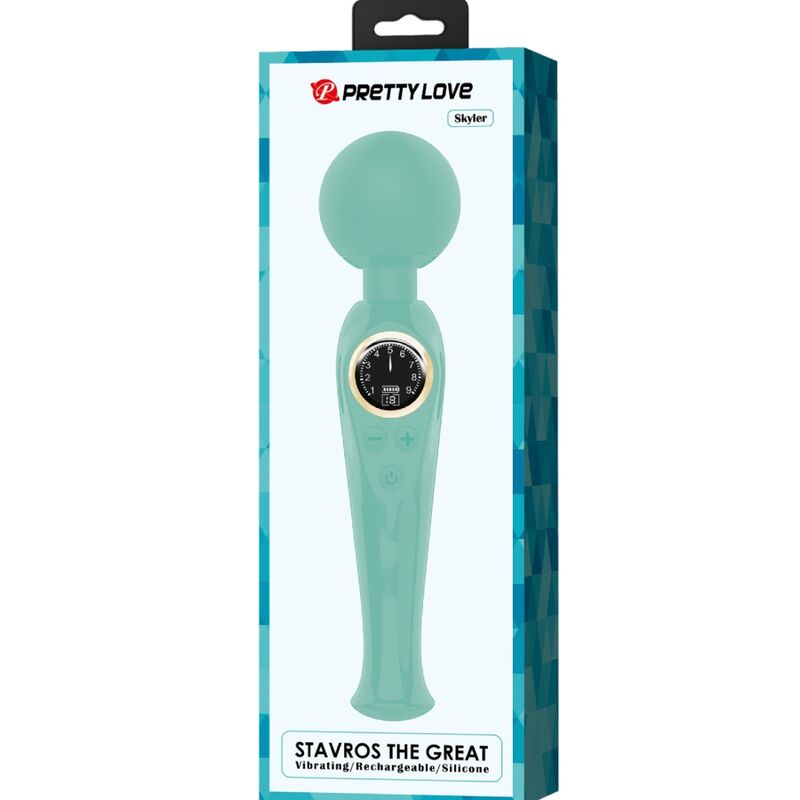 Vibratore Skyler Wand Verde | 10 Modalità × 9 Velocità | Pretty Love