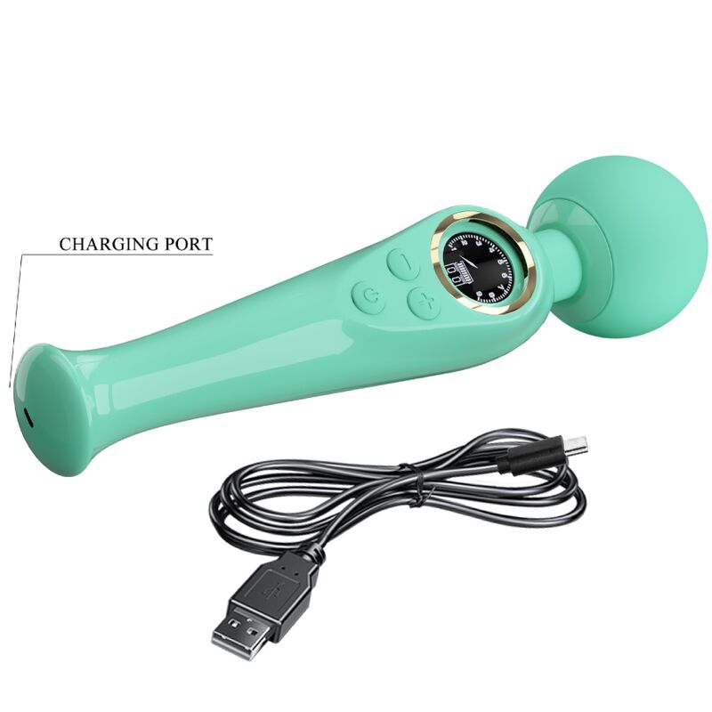 Vibratore Skyler Wand Verde | 10 Modalità × 9 Velocità | Pretty Love