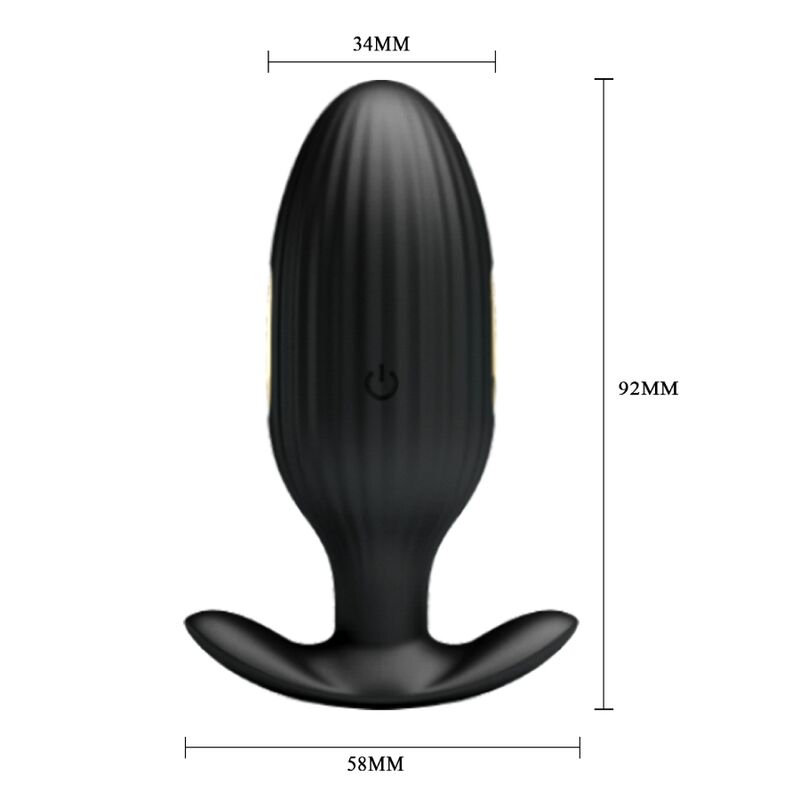 PRETTY LOVE - JEFFERSON PLUG ANALE NERO CONTROLLATO DA APP
