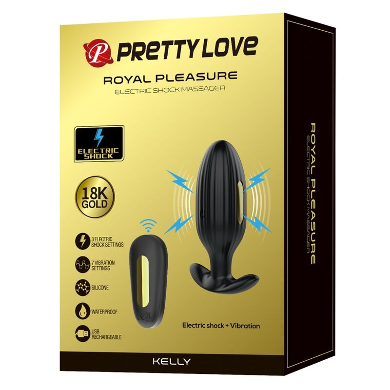 PRETTY LOVE - KELLY PLUG VIBRATORE ANALE RICARICABILE NERO