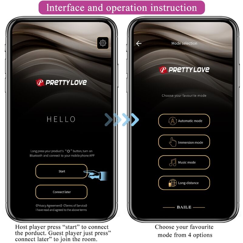 PRETTY LOVE - JEFFERSON PLUG ANALE NERO CONTROLLATO DA APP