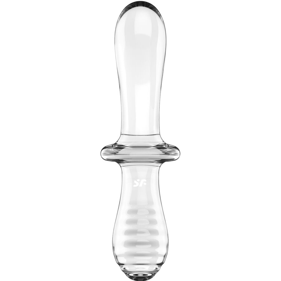 SATISFYER - DILDO DOPPIO CRISTALLO BLU