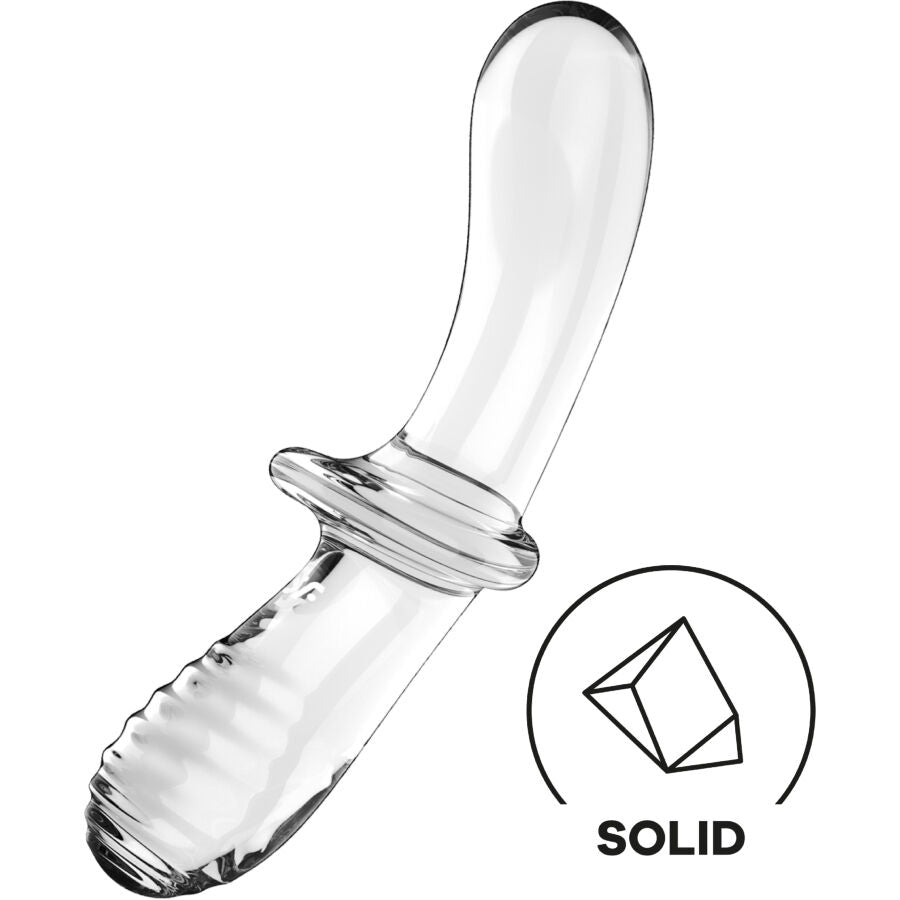 SATISFYER - DILDO DOPPIO CRISTALLO BLU