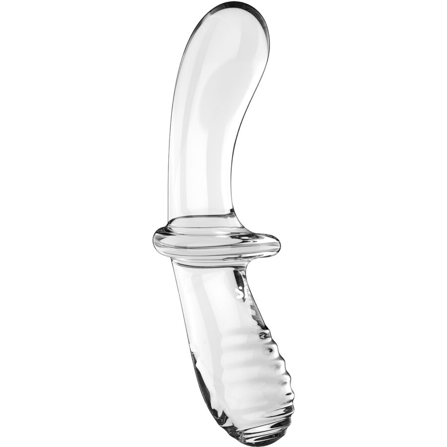 SATISFYER - DILDO DOPPIO CRISTALLO BLU