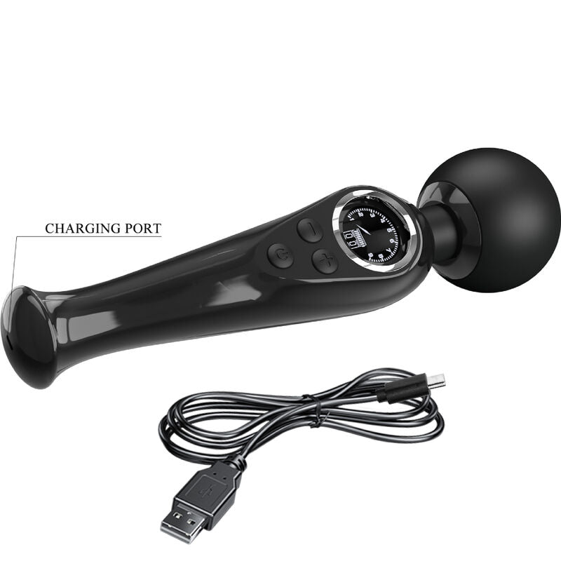 Vibratore Skyler Wand Nero 10 Modalità, 9 Velocità — Pretty Love