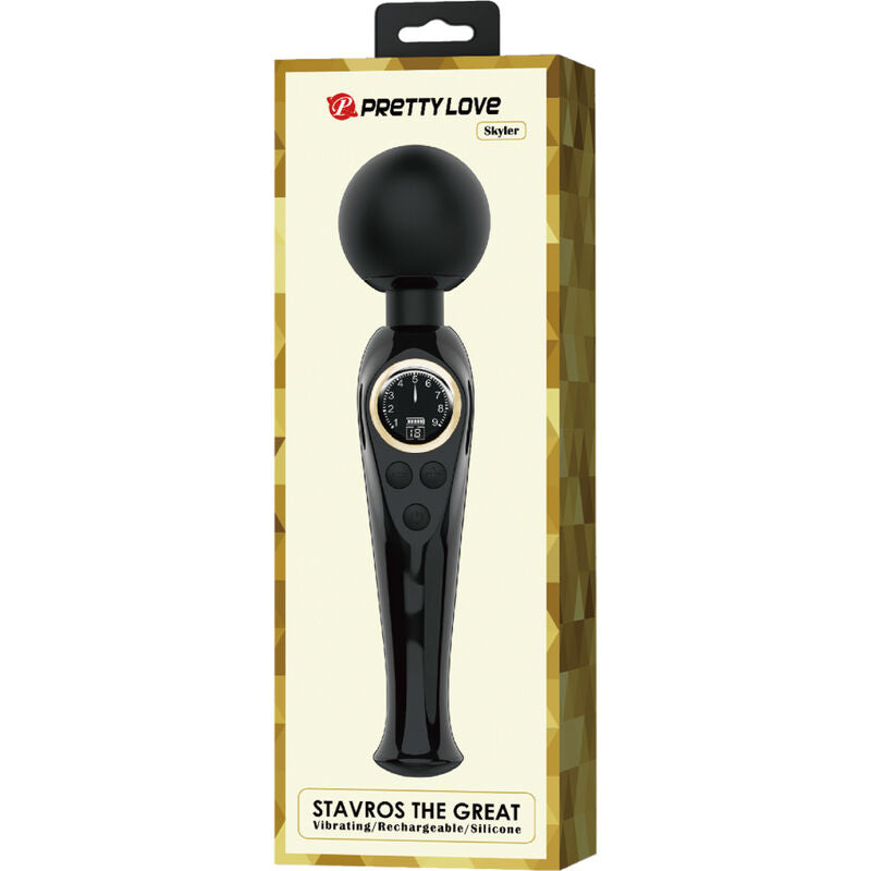 Vibratore Skyler Wand Nero 10 Modalità, 9 Velocità — Pretty Love