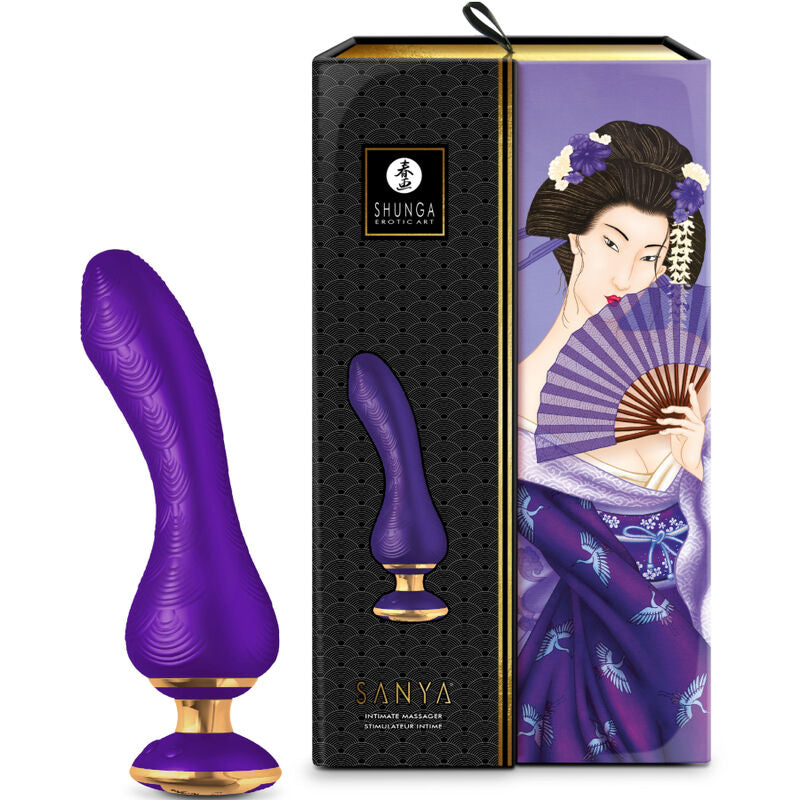 Massaggiatore intimo SANYA — 10 funzioni, 5 intensità — Impermeabile — Viola — Shunga